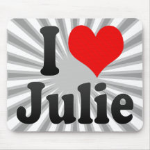 J'aime Julie Tapis De Souris