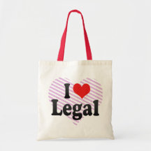 J'aime juridique sac en toile