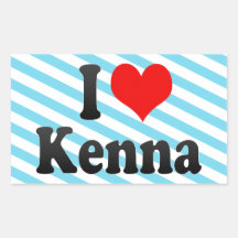 J'aime Kenna Stickers Rectangulaires