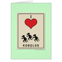 J'aime Kobolds Carte De Vœux