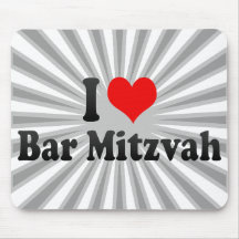 J'aime la barre Mitzvah Tapis De Souris