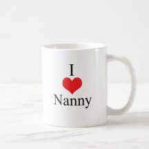 J'aime la bonne d'enfants (de coeur) mugs à café