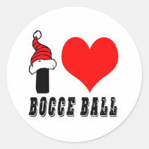 J'aime la conception de boule de Bocce Autocollant