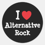 J'aime la coutume alternative de coeur de roche pe autocollants