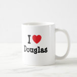 J'aime la coutume de coeur de Douglas personnalisé Mugs À Café
