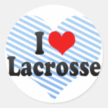J'aime la lacrosse autocollants