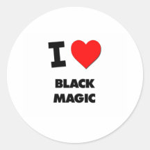 J'aime la magie noire autocollants