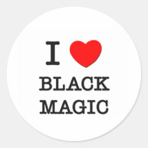 J'aime la magie noire autocollants ronds