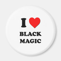 J'aime la magie noire magnets pour réfrigérateur