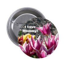 J'aime la maman ! jardin de fleurs pourpre de tuli pin's
