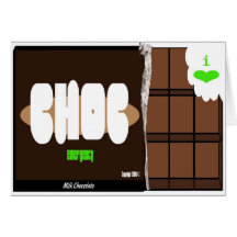 J'aime la menthe de chocolat cartes