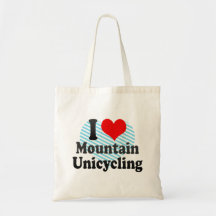 J'aime la montagne Unicycling Sac En Toile