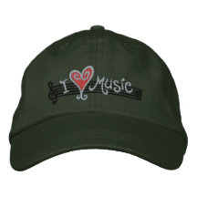 J'aime la musique casquettes brodées