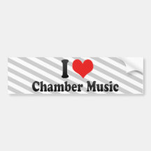 J'aime la musique de chambre autocollant pour voiture