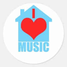 J'aime la musique de Chambre - Chambre de coeur Autocollant