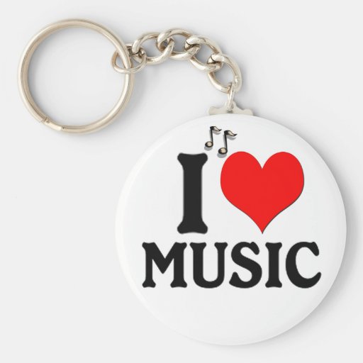 J'aime la musique Keychain Porte-clefs