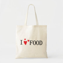 J'aime la nourriture sacs fourre-tout