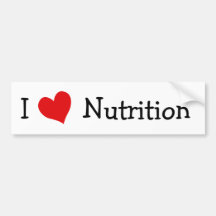 J'aime la nutrition autocollant pour voiture