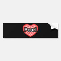 J'aime la perle. Je t'aime perle. Coeur Autocollant Pour Voiture