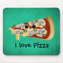 J'aime la pizza tapis de souris