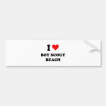 J'aime la plage de scout de garçon adhésifs pour voiture