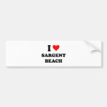 J'aime la plage le Texas de Sargent Adhésifs Pour Voiture