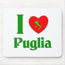 J'aime la Puglia Italie Tapis De Souris