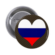 J'aime la Russie Badge Avec Épingle