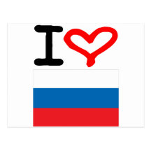 J'aime la Russie Cartes Postales