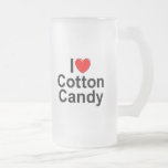 J'aime la sucrerie de coton (de coeur) tasses
