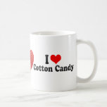J'aime la sucrerie de coton tasse à café