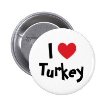 J'aime la Turquie Badge Avec Épingle