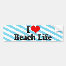 J'aime la vie de plage adhésifs pour voiture