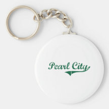 J'aime la ville Hawaï de perle Porte-clé