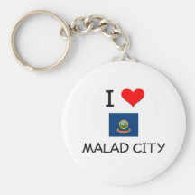 J'aime la VILLE Idaho de MALAD Porte-clef