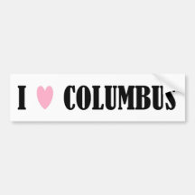 J'AIME L'ADHÉSIF POUR PARE-CHOCS DE COLUMBUS ADHÉSIFS POUR VOITURE