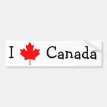 J'aime l'adhésif pour pare-chocs du Canada Adhésif Pour Voiture