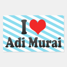 J'aime l'ADI Murai Sticker Rectangulaire