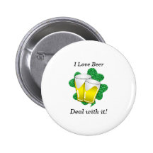 J'aime l'affaire de bière avec elle shamrock pin's avec agrafe