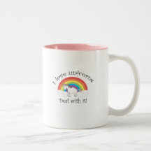 J'aime l'affaire de licornes avec elle ! mugs