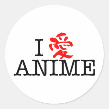 J'aime l'Anime Autocollant
