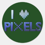 J'aime l'autocollant de pixels