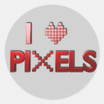 J'aime l'autocollant de pixels