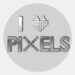J'aime l'autocollant de pixels