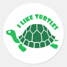J'aime l'autocollant de tortues