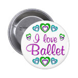 J'aime le ballet badges avec agrafe