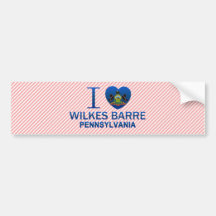J'aime le barre de Wilkes, PA Adhésif Pour Voiture