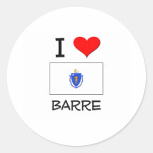 J'aime le barre le Massachusetts Autocollants