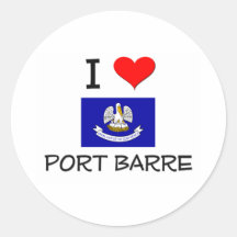 J'aime le BARRE Louisiane de PORT Adhésif Rond