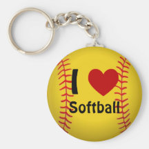 J'aime le base-ball Keychain Porte-clef